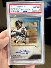2022 Topps Luminaries Home Run Kings Relic Auto /5 Juan Soto PSA 8