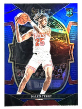 ROOKIE CARD DALEN TERRY Chicago Bulls 2022-23 Select BLUE HOLO PRIZM PARALLEL 89