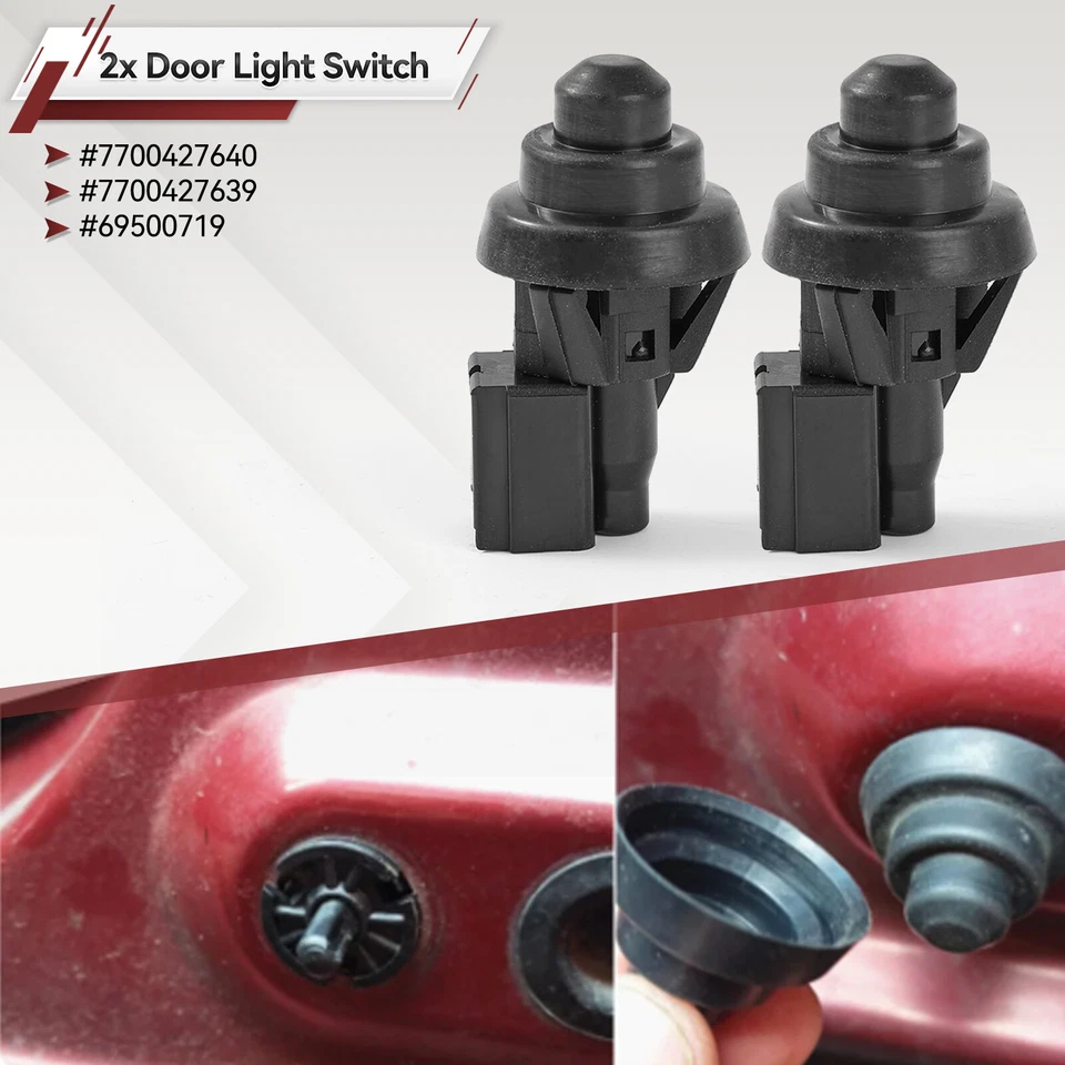 2X Courtesy Door Interior Light Switch 7700427640 For Dacia Duster Sandero Logan - Image 3 of 4