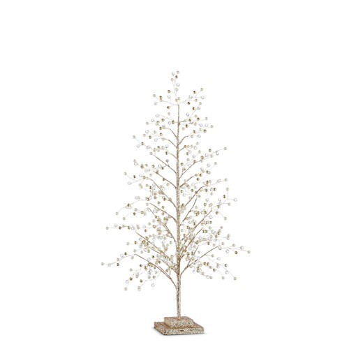 23" CRYSTAL CHAMPAGNE TREE Gold & Acrylic Christmas NEW RAZ 4217567 - Picture 1 of 2