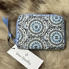NWT Vera Bradley RFID Small Zip-Around Wallet - Mini Sketched Medallion