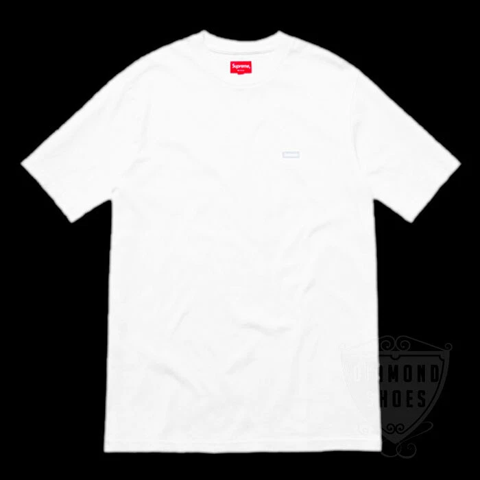 NEUF T SHIRT BLANC NEUF FW18 SUPREME REFLECTIVE PETITE BOÎTE LOGO XL