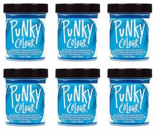 Lot of 6 Jerome Russell Punky Colour Semi-Permanent Hair Color Lagoon Blue