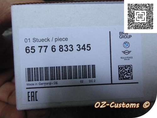 BMW X1 X3 F48 G01 FRONT BUMPER CRASH PEDESTRIAN PRESSURE SENSOR 6577 6833345 - Picture 7 of 7