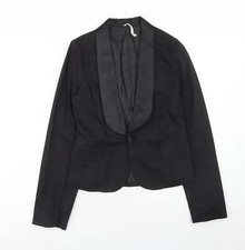 Miss Posh Womens Black Jacket Blazer Size 14