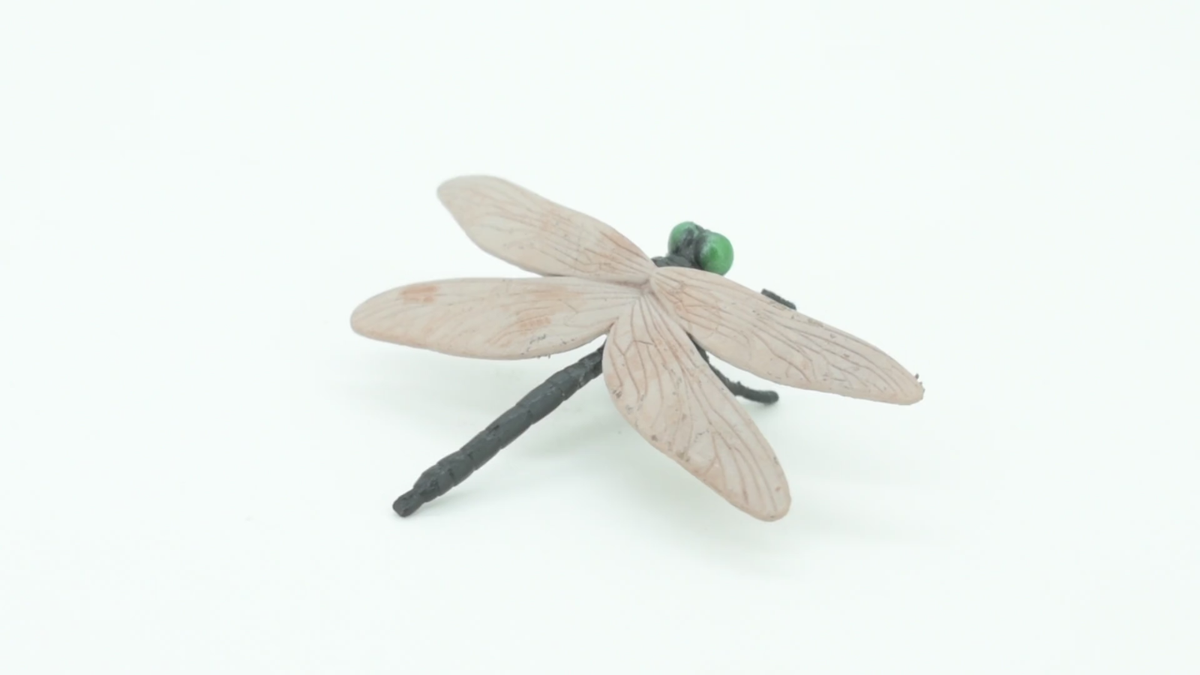 Dragonfly Toy Hand Painted Rubber Realistic Dragon Fly, Gift, 2 1