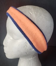 two tone color - double layer - narrow polar fleece - contoured headband