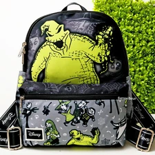 Disney Oogie Boogie Mini Backpack lady Purse 13" Bag Nightmare Before Christmas