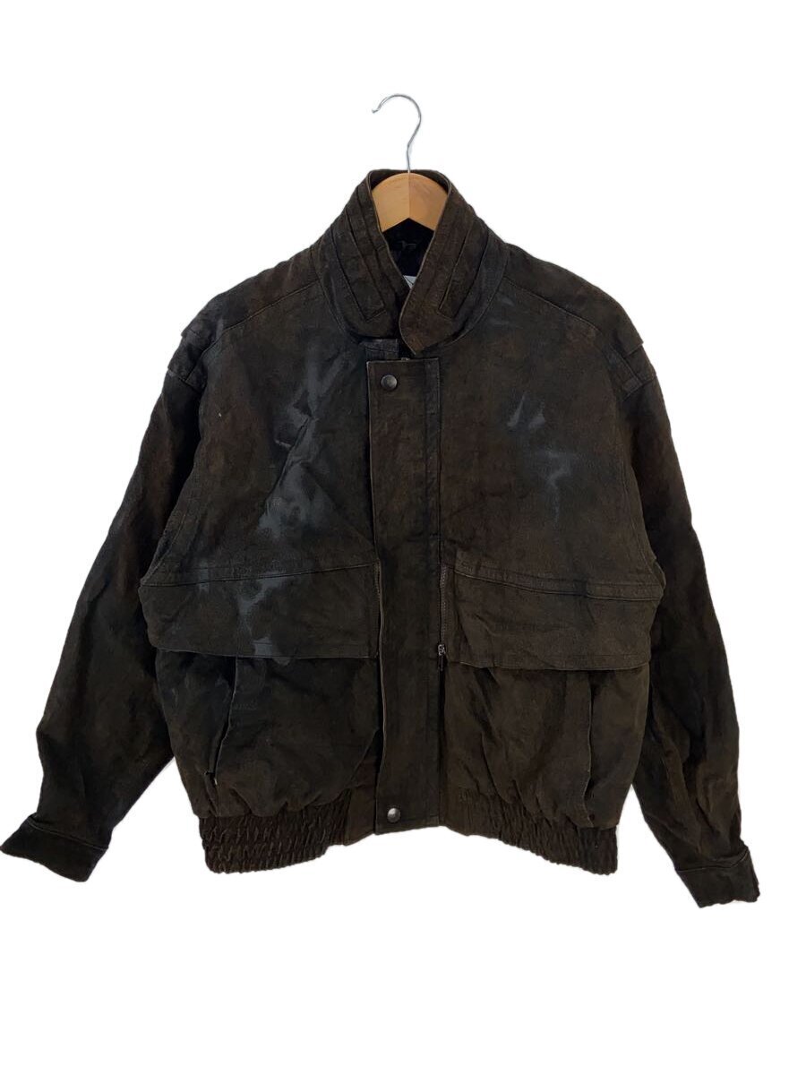 Pierre Cardin Leather Jacket Blouson/L/Men/Hem Rubber/Nylon/Brown/Old Clothes/Zi