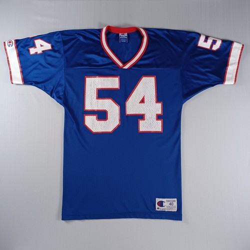 Champion Chris Spielman Buffalo Bills Jersey Mens 40 Medium Blue Vintage 90s