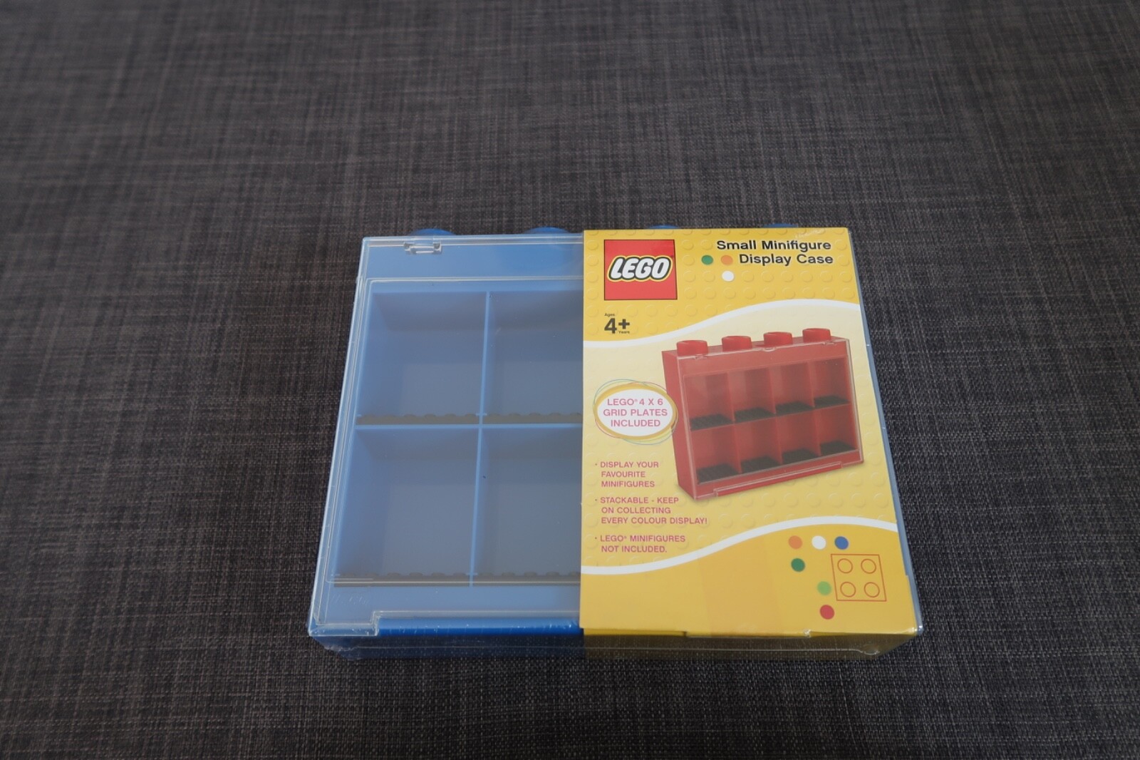 Petite vitrine LEGO bleue pour décorer une chambre d'enfant