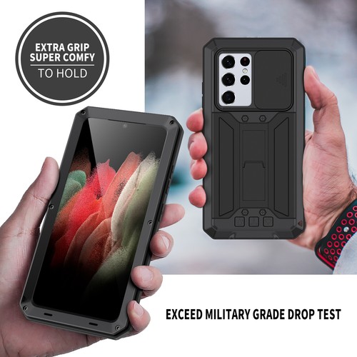 Metal Gorilla Glass Hybrid Waterproof Case Cover f Samsung S22 S23 S24 S25 Ultra - Picture 9 of 16