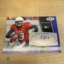 Nate Davis - 2009 SAGE HIT Autographs #13 Ball State Auto Rookie Card RC. rookie card picture