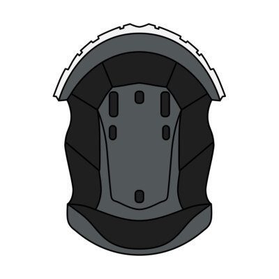 Kopfhörer Grau Weiß Innen Helm Airoh Aviator 3 Größe M