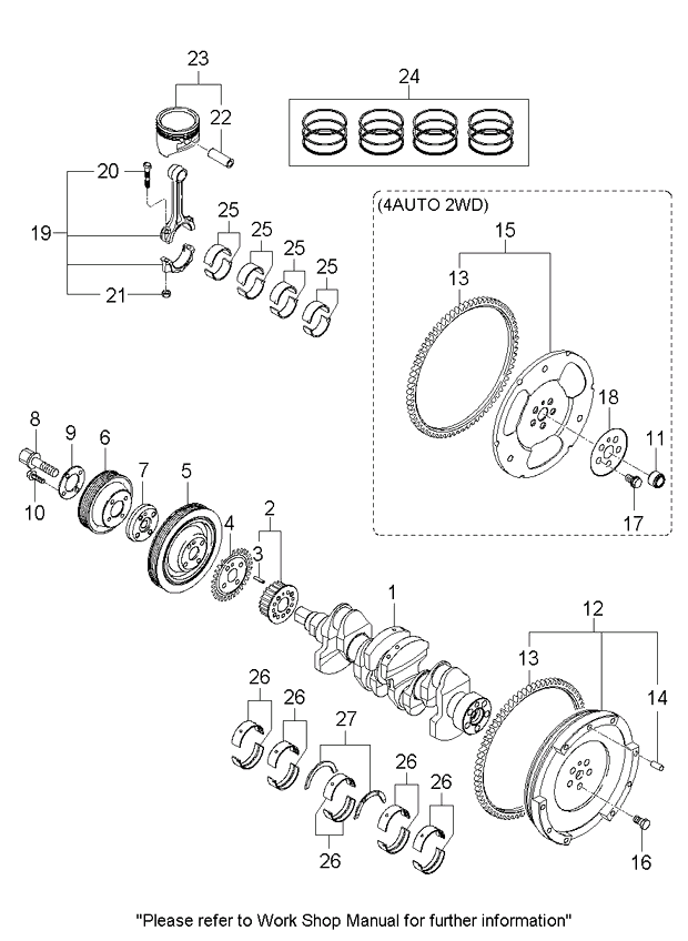 2x Connecting Rod Bearings Original Fit for Kia Picanto Hyundai Getz