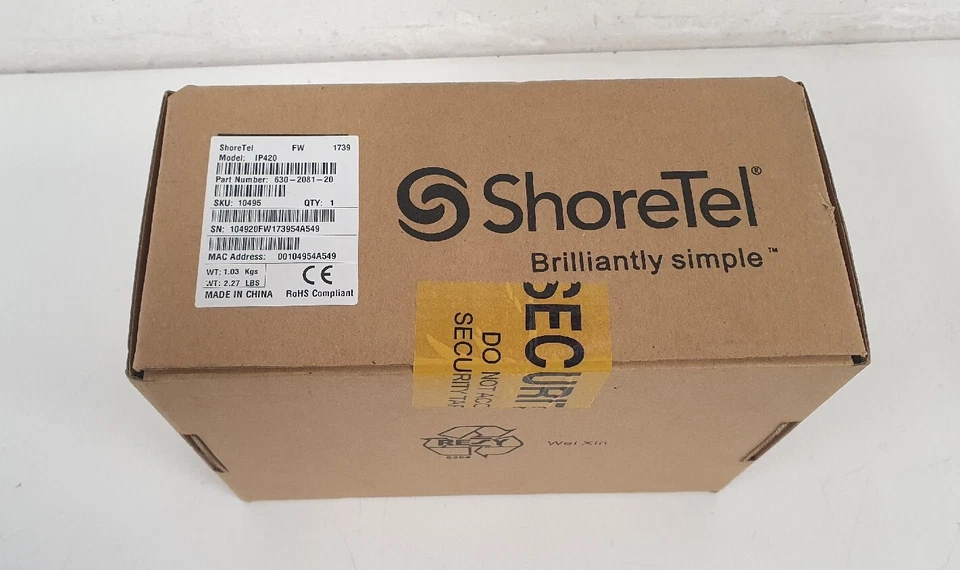 Brand New ShoreTel IP 420 Black IP Telephone inc VAT - Image 3 of 4