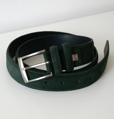 Wildleder Gürtel Pierre Cardin  Evolution  grün, Gr.95/110, made in Italy,unisex