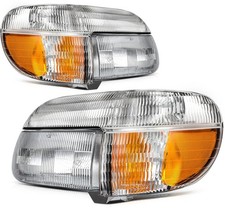 Chrome Housing For Ford Explorer Limited 4.0l 1995-2001 Headlights Assembly Pair