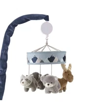 👶Levtex Baby - Logan Musical Rotating Baby Crib Mobile - Plush Bears and Moose 