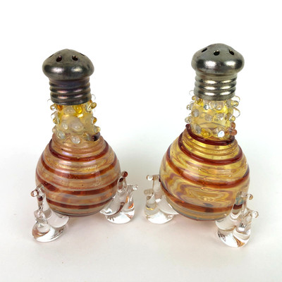 Pair of Vintage Murano or Four Sisters Art Glass Salt & Pepper Shakers