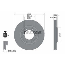 Disque de frein Opel MONTEREY