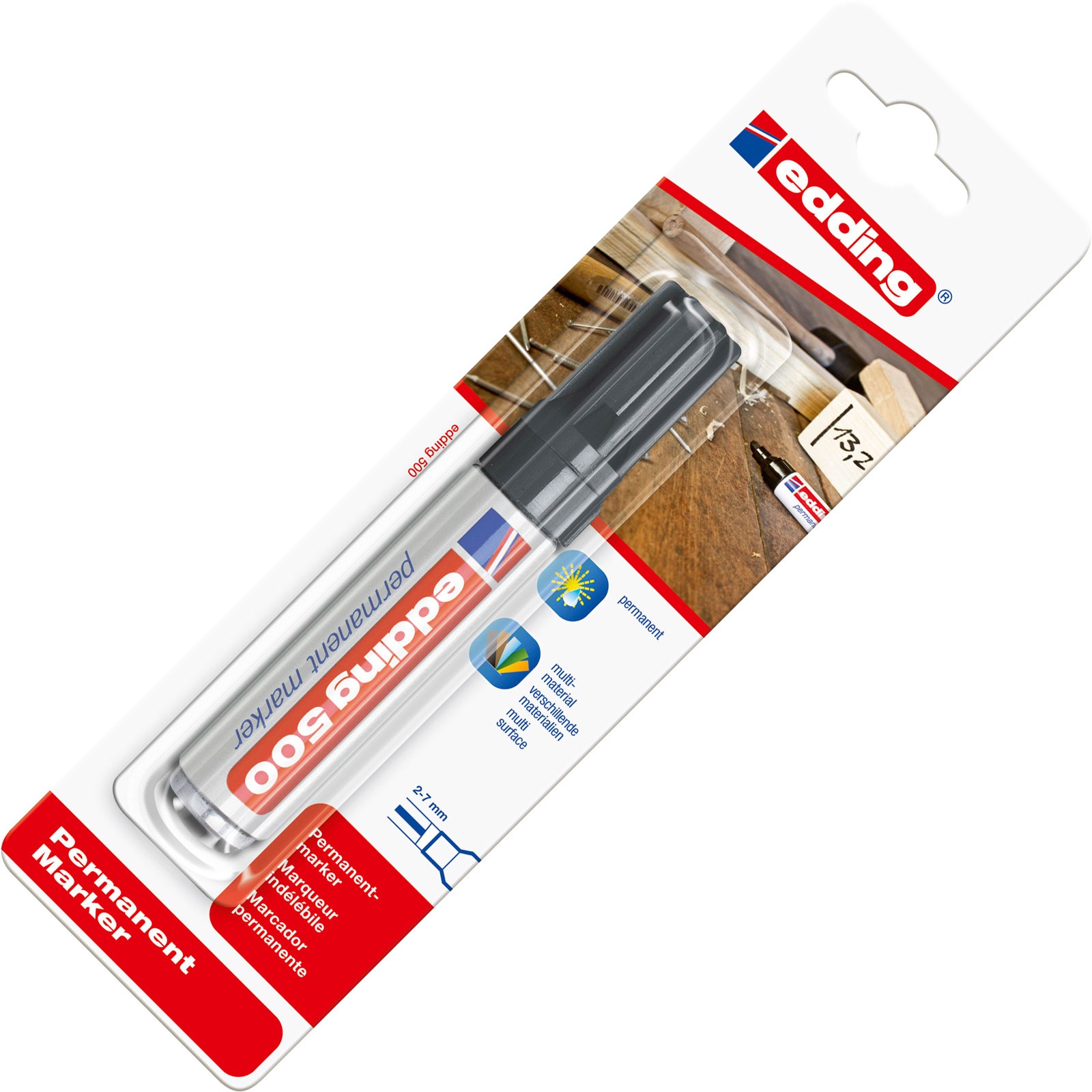 Edding Chisel Permanent Marker E-500 Black
