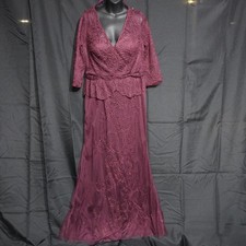 NWT Marsoni by Colors Formal Gown Mother of Bride Dress Size 14 Red Burgundy