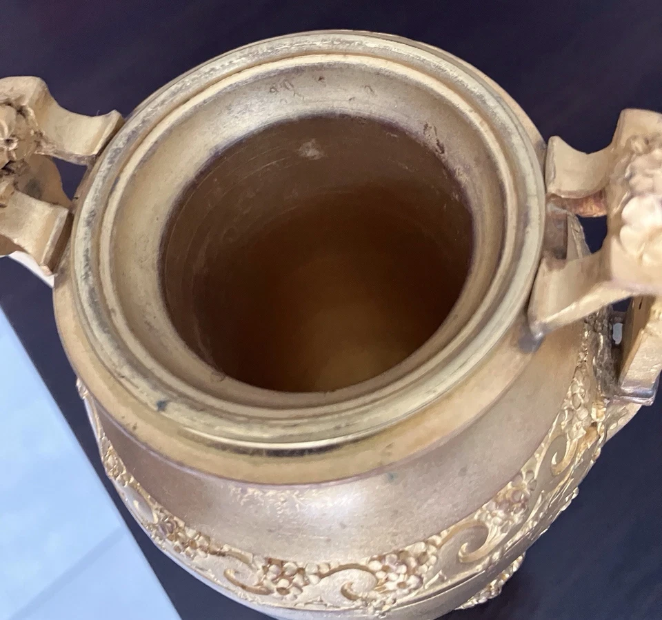 vase bronze doré Art Nouveau GUENARDEAU - Photo 3/4