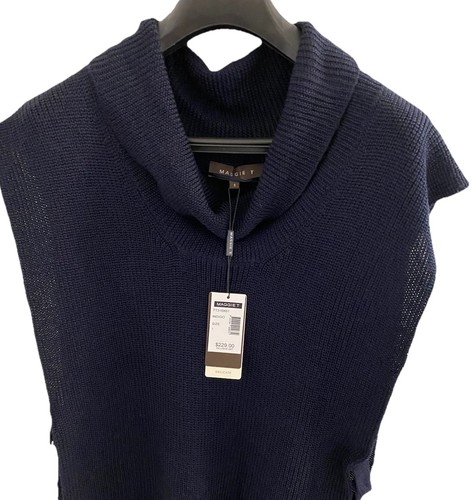 Original Maggie T Wool Knit Sleeveless Open Vest Cardigan Sz: 1 (14-16) RRP $229 - Picture 4 of 15