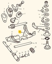 MINI CLASSIC 73-81 FORCELLA SELETTRICE CAMBIO 3/4a VELOCITÀ OEM 22G1856