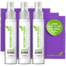 Versatile 3-Pack Screen Cleaning Kit - Streak-Free Spray Microfiber Cloths