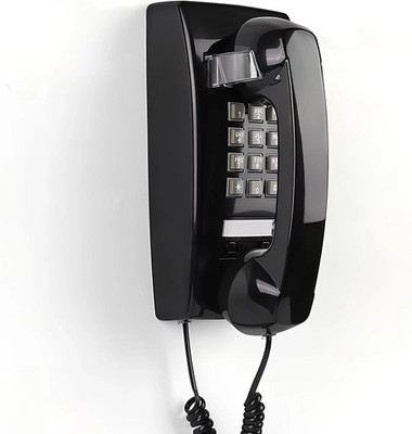 Retro Wall Mount Phone with Loud Mechanical Ringer Vintage Wall Phones for Landl
