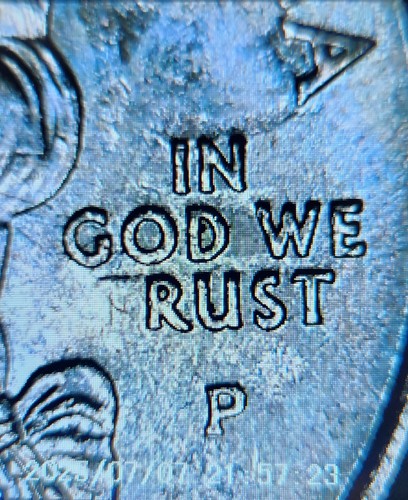 2005P Kansas IN GOD WE RUST State Quarter Moneta błędu