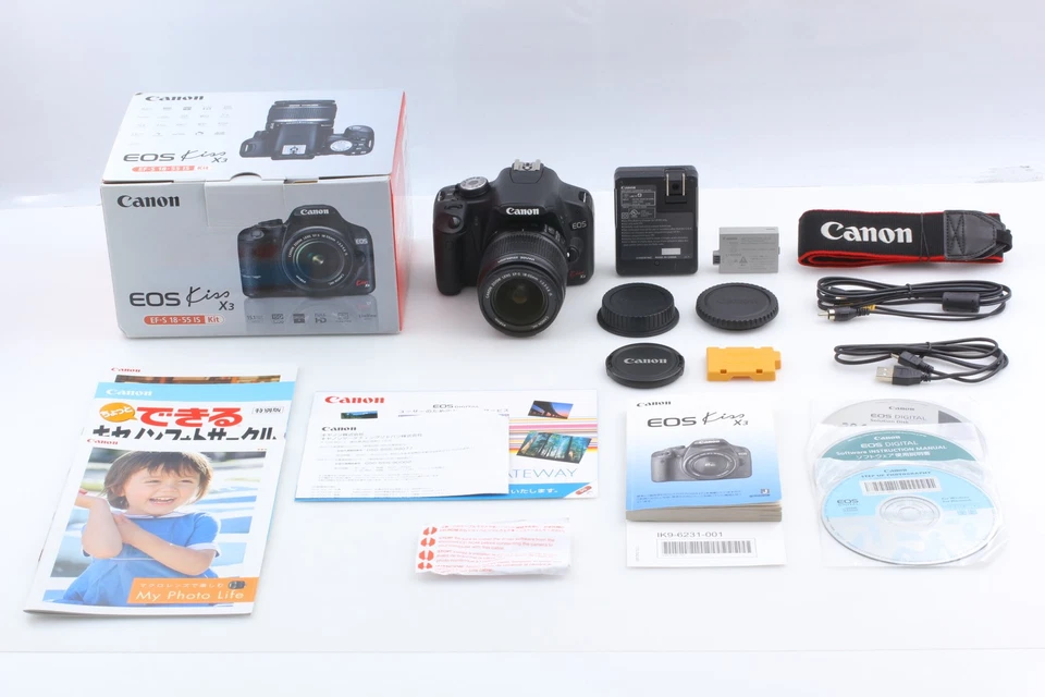 [Exc+5] Canon EOS Kiss X3 Digital Camera EF-s 18-55mm f3.5-5.6 Lens F FROM JAPAN - Image 2 of 4