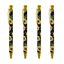 Ballpoint Pen 4Pcs Click Black Ink Metal Retractable 1.0 mm Medium Ballpoint ...