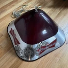 WORKING Vintage Budweiser Pool Table Hanging Lamp Light 2008 Beer Man Cave Sign