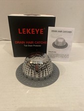 LEKEYE Drain Hair Catcher/Bathtub Drain Cover/Drain Protector for Pop-Up Regul