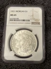 1921 Morgan Silver Dollar NGC MS65