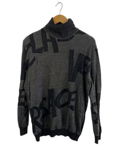 GIANNI VERSACE / Knit sweater (thick) / XXL / Wool / Gray / Versace classic / Tu