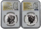 2024 S Morgan and Peace Silver Dollar Set NGC Reverse Pf 70 Early Releases OGP