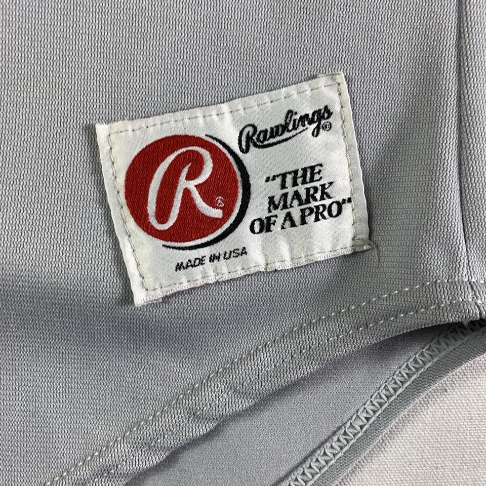 Camiseta de béisbol universitaria Rio Hondo de colección para hombre talla 42 gris #5 abotonada Rawlings Foto 3 de 4