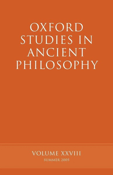 Oxford Studies In Ancient Philosophy Vol Xxviii David Sedley Taschenbuch 2005-image