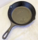 Vintage Lodge 1 Cast Iron Skillet 8" 5sk Fry Pan Double Spout USA