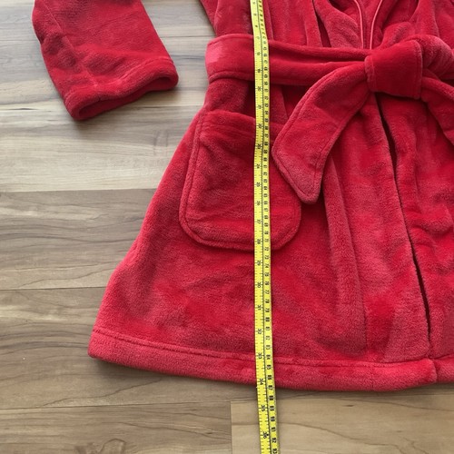 Bata suave de lana Victoria’s Secret roja Love XS/S corbata manga larga bordada nueva con etiquetas - Imagen 4 de 10