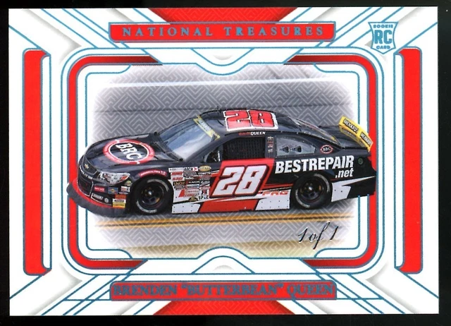 Brenden "Butterbean" Queen 2025 National Treasures Racing NASCAR #14 NASCAR #1/1