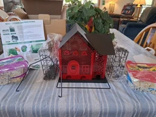 Combination Bird Seed and suet Holder-w/4 Suet Cakes-Outdoor-Trees-Wildlife--(D)