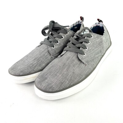 Mens Ben Sherman Gray Canvas Brahma Derby Chambray Casual Sneakers US Size 11
