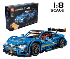 Mould King 13073 C63 AMG Blue RC Car Technic Style 1:8 Ratio Toy 1989PCS Kit MOC