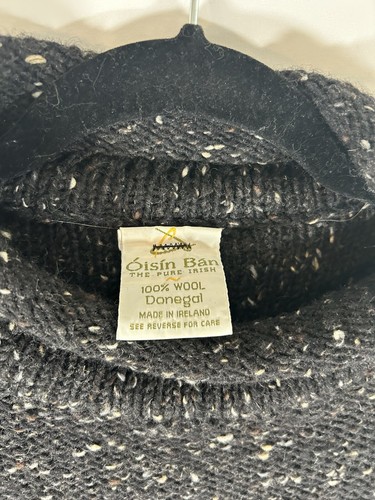 Maglione maglia 100% lana Donegal marmorizzata vestibilità grande made in Ireland vintage anni 90 - Foto 3 di 7