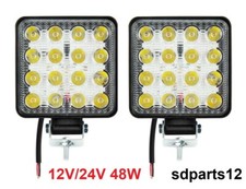 2 Phares de Travail LED 48W 12V 24V IP67 Projecteur Spot Voiture 4x4 Camion